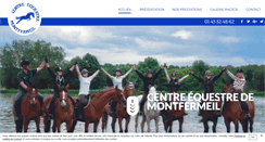 Desktop Screenshot of centre-equestre-montfermeil.com